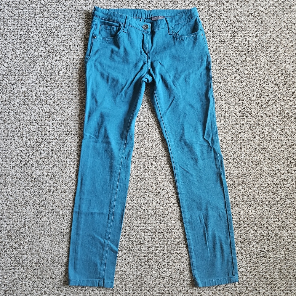 Womens Slim Fit Teal Blue Jeans, Size US 8 UK 12 Size 32